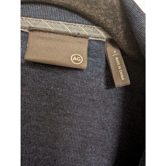 Women's AG Jeans Adriano Goldschmied Blue Denim Wrap Blazer S - Picture 5 of 8